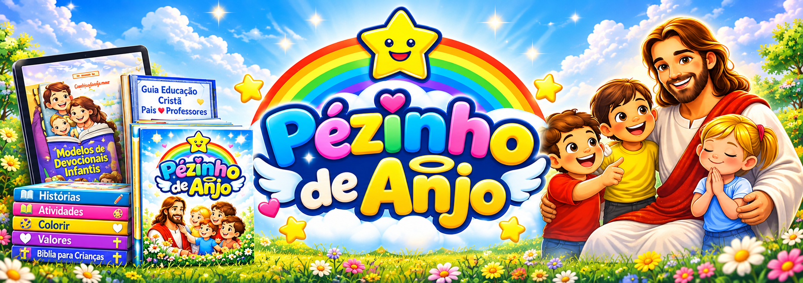 Pézinho de Anjo — materiais cristãos infantis